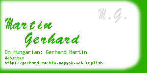 martin gerhard business card